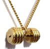 MANCUERNA GYM CON DISCOS - ORO 18K